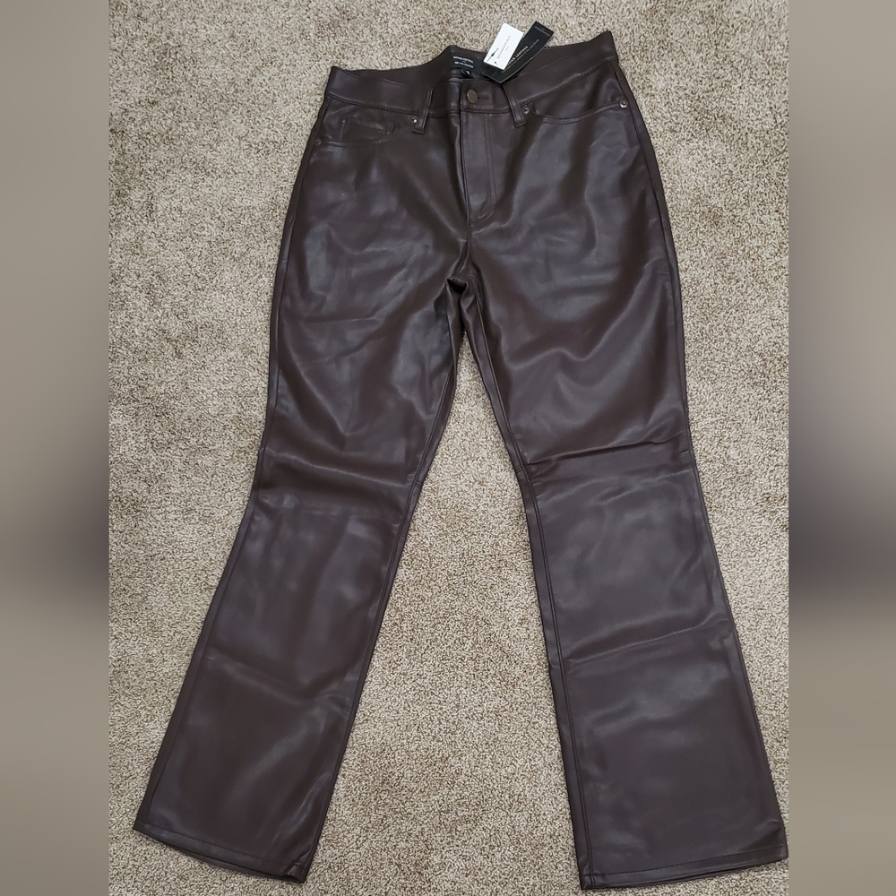 Banana Republic Chocolate Faux Leather Pants
